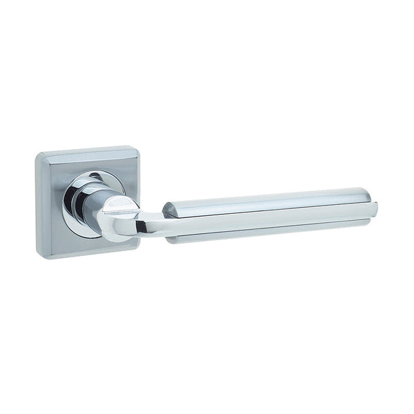 Frelan, Athena Door Handle on Rose, Door Handles, Lever Handles On Round Rose