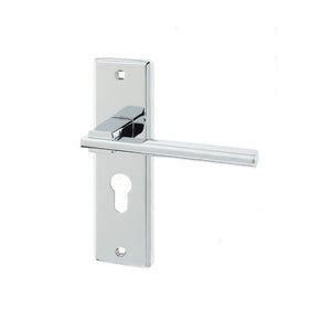 Frelan, Delta Suite Door Handles on Euro Profile Lockplate, Door Handles, Lever Handles On Euro Lock Backplate