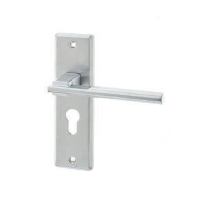 Frelan, Delta Suite Door Handles on Euro Profile Lockplate, Door Handles, Lever Handles On Euro Lock Backplate