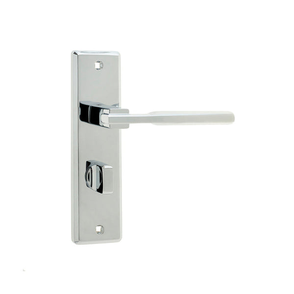 Frelan, Delta Suite Door Handles on Bathrooom Plate, Door Handles, Lever Handles On Bathroom Backplate