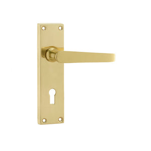 Frelan, Victorian Kontrax Suite Straight Door Handle on Lockplate, Door Handles, Lever Handles On Lock Backplate