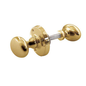 Frelan, Oval Rim Door Knob Polished Brass, Door Knobs, Mortice Door Knobs