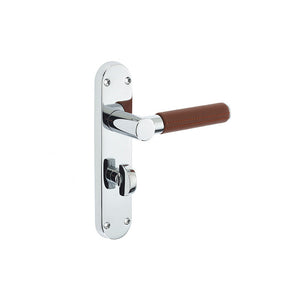 Frelan, Ascot Suite Door Handle on Bathroom Plate, Door Handles, Lever Handles On Bathroom Backplate