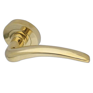 Frelan, Gull Door Handle on Rose, Door Handles, Lever Handles On Round Rose