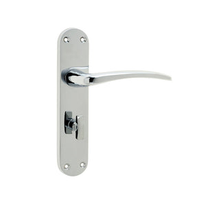 Frelan, Gull Suite Door Handle on Bathroom Plate, Door Handles, Lever Handles On Bathroom Backplate