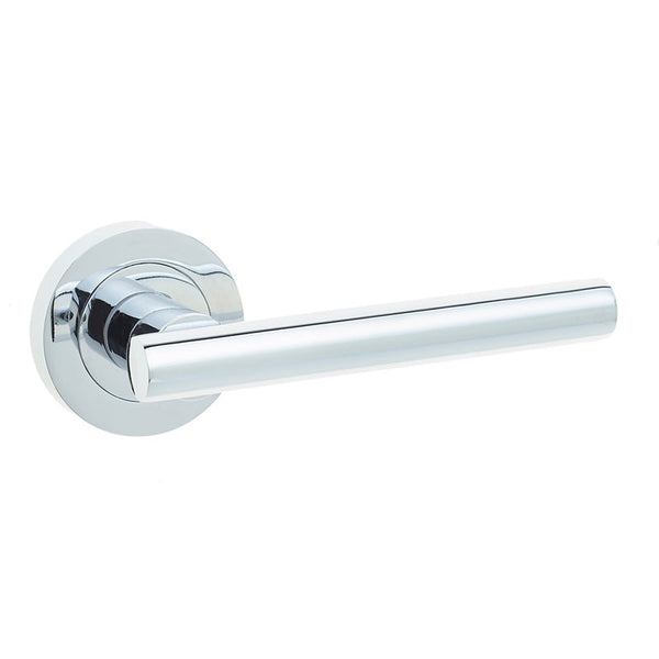 Frelan, Petra Door Handle on Rose, Door Handles, Lever Handles On Round Rose