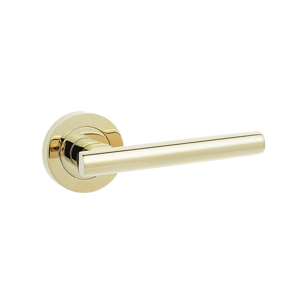 Frelan, Petra Door Handle on Rose, Door Handles, Lever Handles On Round Rose