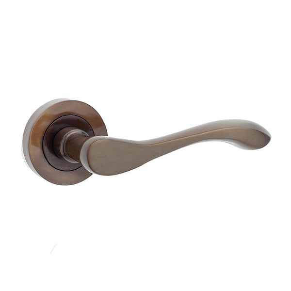 Frelan, Gamma Door Handle on Rose, Door Handles, Lever Handles On Round Rose