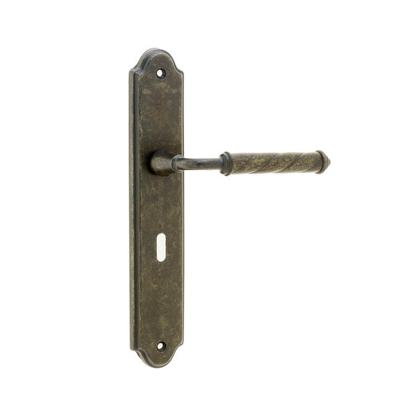 Frelan, Venezia Door Handle on Lockplate Tin, Door Handles, Lever Handles On Lock Backplate