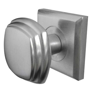 Frelan, Piazza Mortice Door Knob Satin Chrome on Square Rose, Door Knobs, Mortice Door Knobs