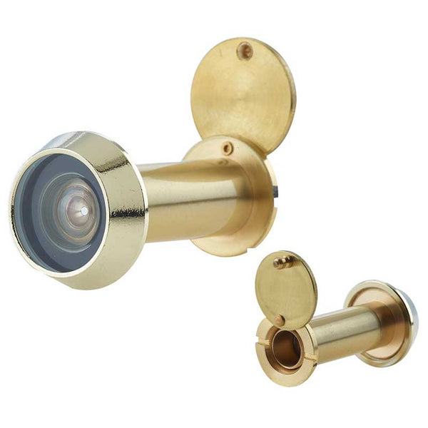 Frelan, 35x55mm Satin brass Door viewer Fire tested, Security Products, Door Viewers