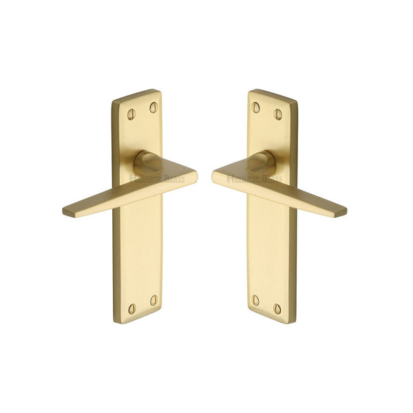 Kendal Door Handle on Plate by M Marcus - Heritage Brass