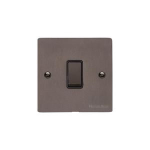 Stylist Bronze Flat Plate Range Switches & Sockets, L09 - 1 Gang Intermediate Rocker Switch by Heritage Brass By M-Marcus