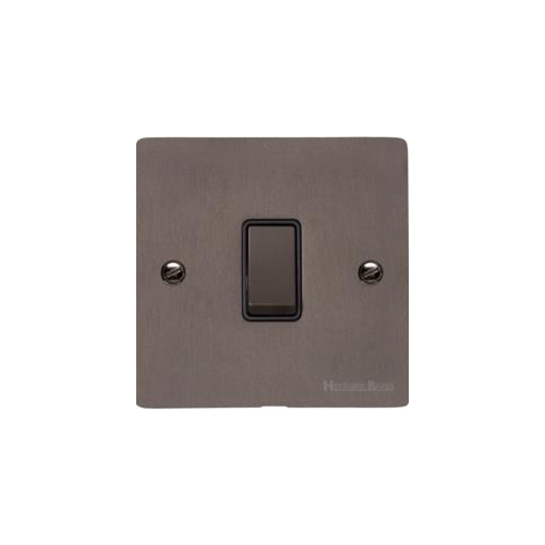 Stylist Bronze Flat Plate Range Switches & Sockets, L09 - 20A Double Pole Switch by Heritage Brass By M-Marcus