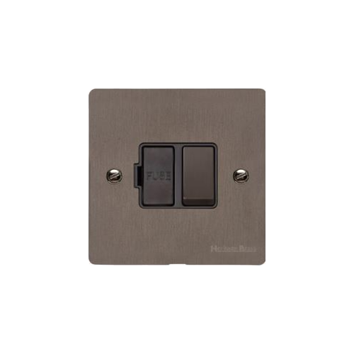 Stylist Bronze Flat Plate Range Switches & Sockets, L09 - Switched Spur (13 Amp) by Heritage Brass By M-Marcus