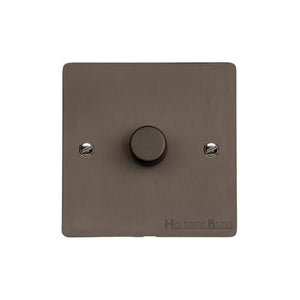 Stylist Bronze Flat Plate Range Switches & Sockets, L09 - 1G Multi Location Primary Dimmer by Heritage Brass By M-Marcus
