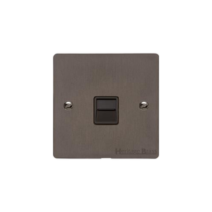 Stylist Bronze Flat Plate Range Switches & Sockets, L09 - 1 Gang Master Line Socket by Heritage Brass By M-Marcus