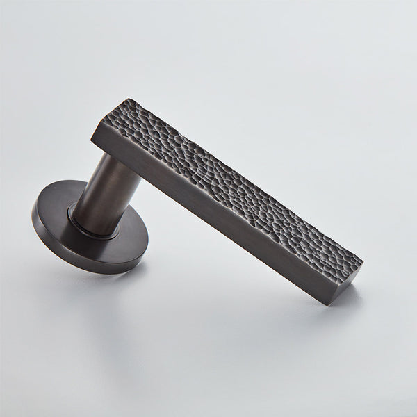 Croft - Lunar Lever Handle on Covered Rose L300 by Croft Ironmongery
