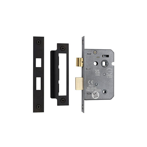 CE 3 Lever Bathroom Lock 2 1/2" by M Marcus - Heritage Brass