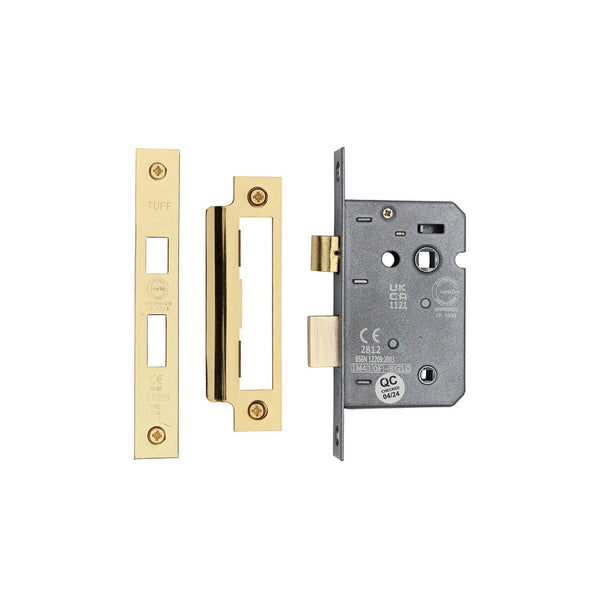 CE 3 Lever Bathroom Lock 2 1/2" by M Marcus - Heritage Brass