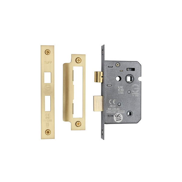 CE 3 Lever Bathroom Lock 2 1/2" by M Marcus - Heritage Brass