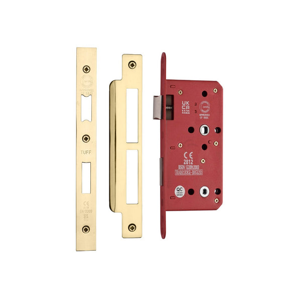 CE Bathroom Lock (78mm Centre) by M Marcus - Heritage Brass
