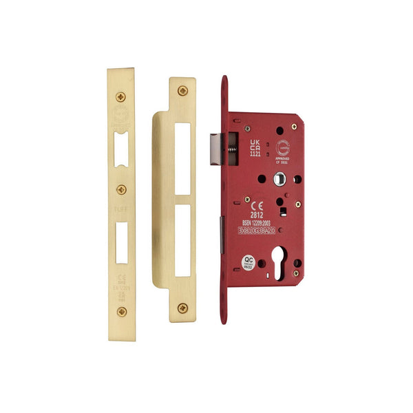CE EuroProfile Lock Single Through (72mm Centre) by M Marcus - Heritage Brass