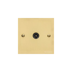 Richmond Elite Range Polished Brass Switches & Sockets, LP1 - 1 Gang Non-Isolated TV Coaxial Socket by Heritage Brass By M-Marcus