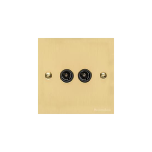 Richmond Elite Range Polished Brass Switches & Sockets, LP1 - TV/FM Diplexed Socket by Heritage Brass By M-Marcus