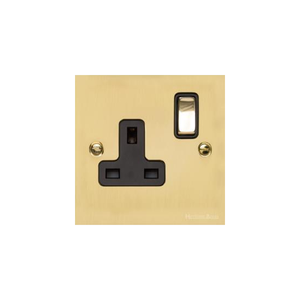Richmond Elite Range Polished Brass Switches & Sockets, LP1 - Single Socket (13 Amp) by Heritage Brass By M-Marcus