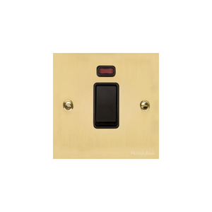 Richmond Elite Range Polished Brass Switches & Sockets, LP1 - 45A DP Cooker Switch with Neon (single plate) by Heritage Brass By M-Marcus