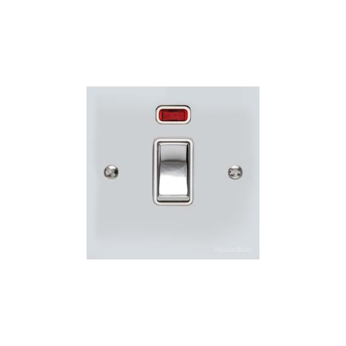 Richmond Elite Range Polished Chrome Switches & Sockets, LP2 - 20A Double Pole Switch with Neon by Heritage Brass By M-Marcus