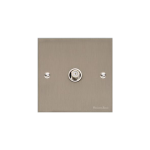 Richmond Elite Range Satin Nickel Switches & Sockets, LP5 - 1 Gang Satellite Socket by Heritage Brass By M-Marcus