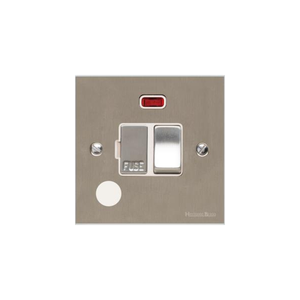 Richmond Elite Range Satin Nickel Switches & Sockets, LP5 - Switched Spur with Neon + Cord (13 Amp) by Heritage Brass By M-Marcus