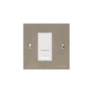 Richmond Elite Range Satin Nickel Switches & Sockets, LP5 - 1 Gang RJ45 by Heritage Brass By M-Marcus