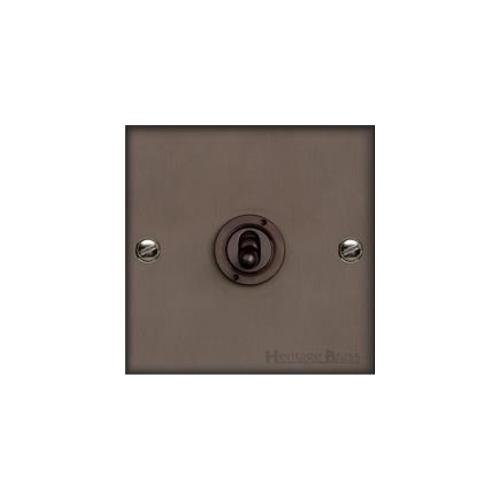 Richmond Elite Range Matt Bronze Switches & Sockets, LP9 - 1 Gang Toggle Switch by Heritage Brass By M-Marcus