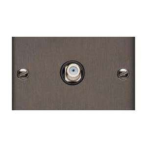 Richmond Elite Range Matt Bronze Switches & Sockets, LP9 - 1 Gang Satellite Socket by Heritage Brass By M-Marcus