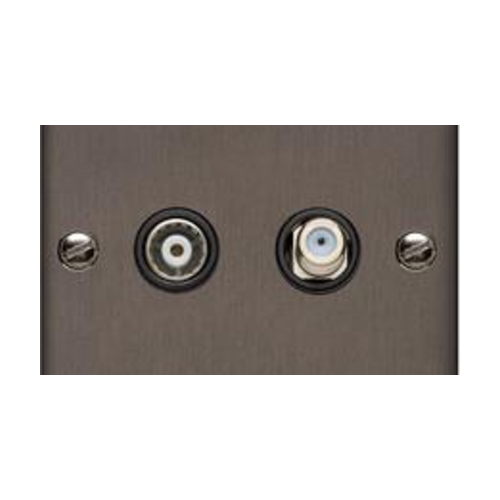 Richmond Elite Range Matt Bronze Switches & Sockets, LP9 - TV/Satellite Socket by Heritage Brass By M-Marcus
