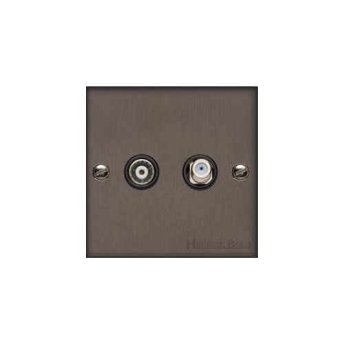 Richmond Elite Range Matt Bronze Switches & Sockets, LP9 - TV/Satellite Socket by Heritage Brass By M-Marcus