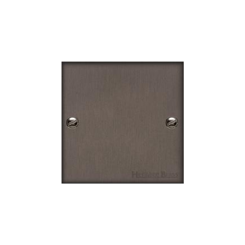 Richmond Elite Range Matt Bronze Switches & Sockets, LP9 - Single Blank Plate by Heritage Brass By M-Marcus