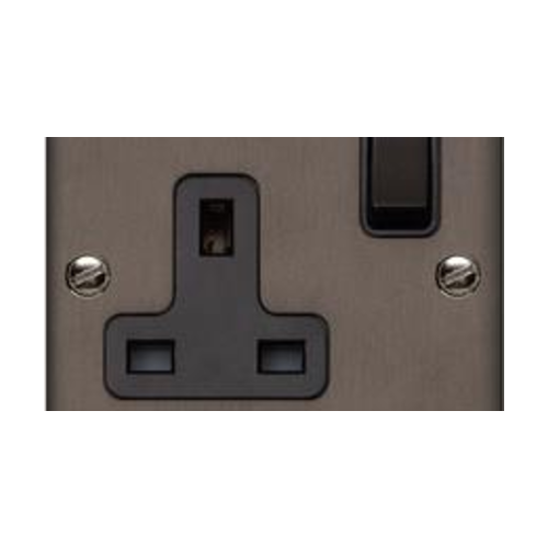 Richmond Elite Range Matt Bronze Switches & Sockets, LP9 - Single Socket (13 Amp) by Heritage Brass By M-Marcus