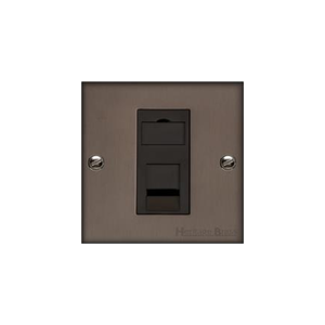 Richmond Elite Range Matt Bronze Switches & Sockets, LP9 - 1 Gang RJ11 by Heritage Brass By M-Marcus