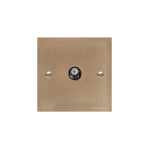 Richmond Elite Range Antique Brass Switches & Sockets, LP91 - 1 Gang Satellite Socket by Heritage Brass By M-Marcus