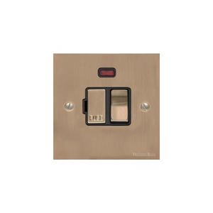 Richmond Elite Range Antique Brass Switches & Sockets, LP91 - Switched Spur with Neon (13 Amp) by Heritage Brass By M-Marcus