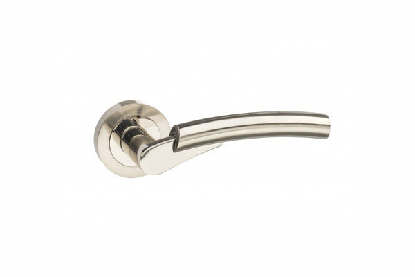 Mediterranean Messina Lever Door Handle on Round Rose by Atlantic Hardware