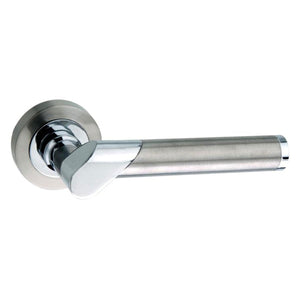 Mediterranean Tunis Lever Door Handle on Round Rose by Atlantic Hardware