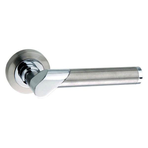 Mediterranean Tunis Lever Door Handle on Round Rose by Atlantic Hardware