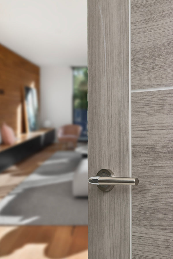 Mediterranean Toulon Lever Door Handle on Round Rose - additional image