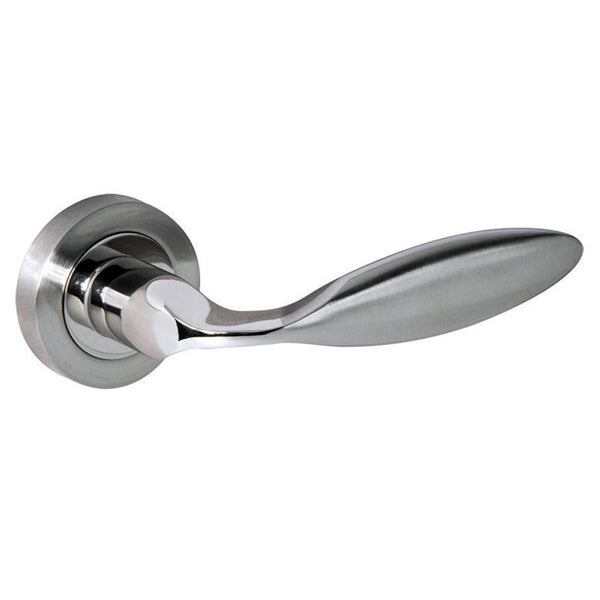 Mediterranean Ibiza Lever Door Handle on Round Rose by Atlantic Hardware