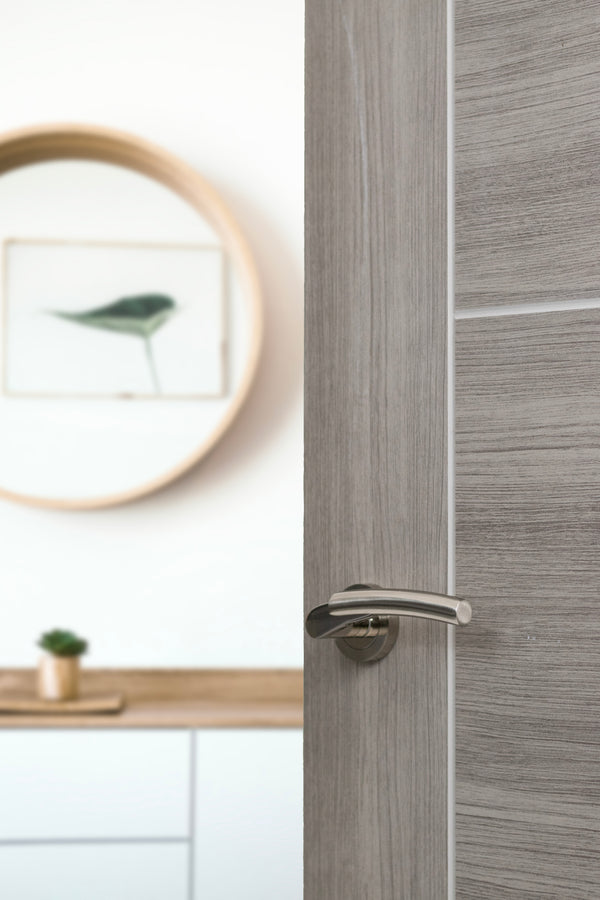Mediterranean Messina Lever Door Handle on Round Rose - additional image